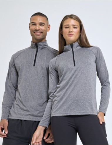 TRI-TR110-Mens Long Sleeve Performance ¼ Zip